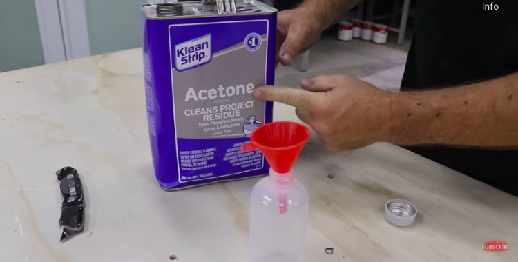 Acetone for Countertop Template