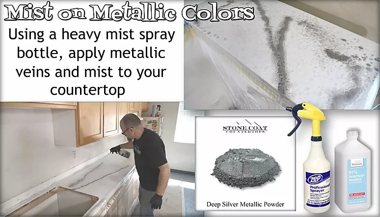 Applying Metallic Mist to Epoxy Paint for Laminate Countertops