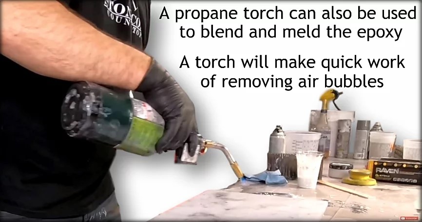 propane torch removing air bubbles