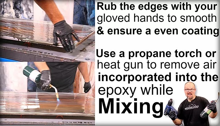 rub epoxy edges